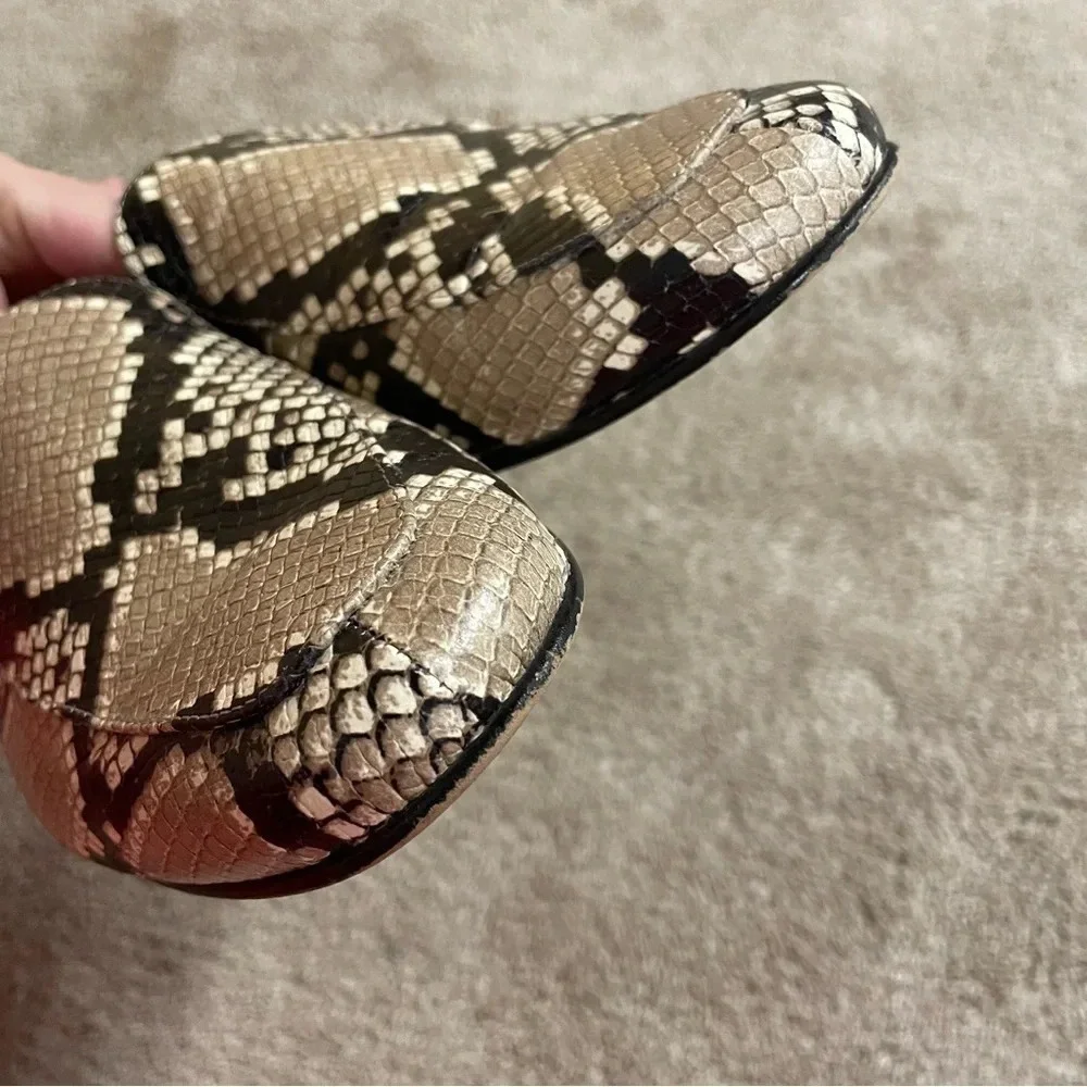 J CREW Cecile smoking slippers in snake-embossed leather AQ137 Summer 2020